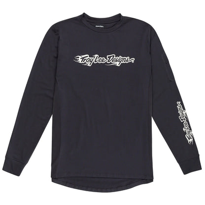 Troy Lee Designs Ruckus Long Sleeve Ride Tee - Burn Out - Carbon