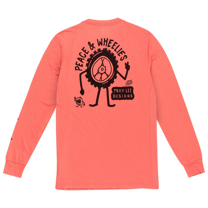 Troy Lee Designs Skyline Long Sleeve Ride Tee - P&W - Melon