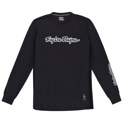 Troy Lee Designs Skyline Long Sleeve Ride Tee - Signature - Black