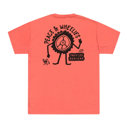 Troy Lee Designs Skyline Short Sleeve Ride Tee - P&W - Melon