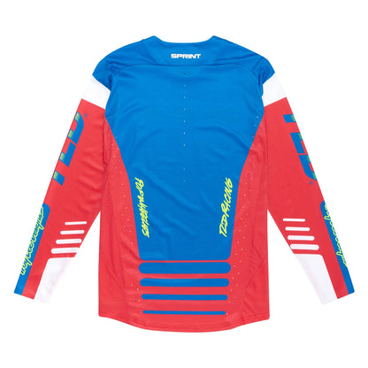 Troy Lee Designs Sprint Long Sleeve MTB Jersey - Fifty-50 - Fiery Red