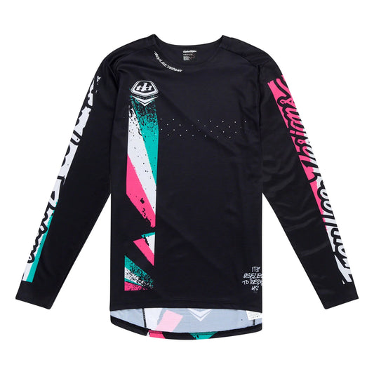 Troy Lee Designs Sprint Long Sleeve MTB Jersey - Full Pull - Black