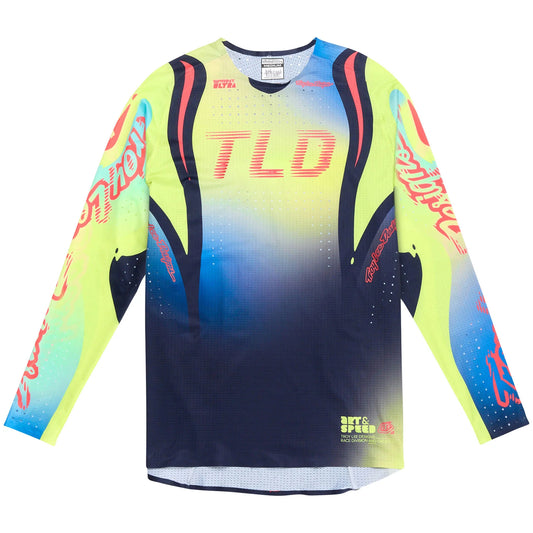 Troy Lee Designs Sprint Ultra Long Sleeve MTB Jersey - Drip - Glo Yellow