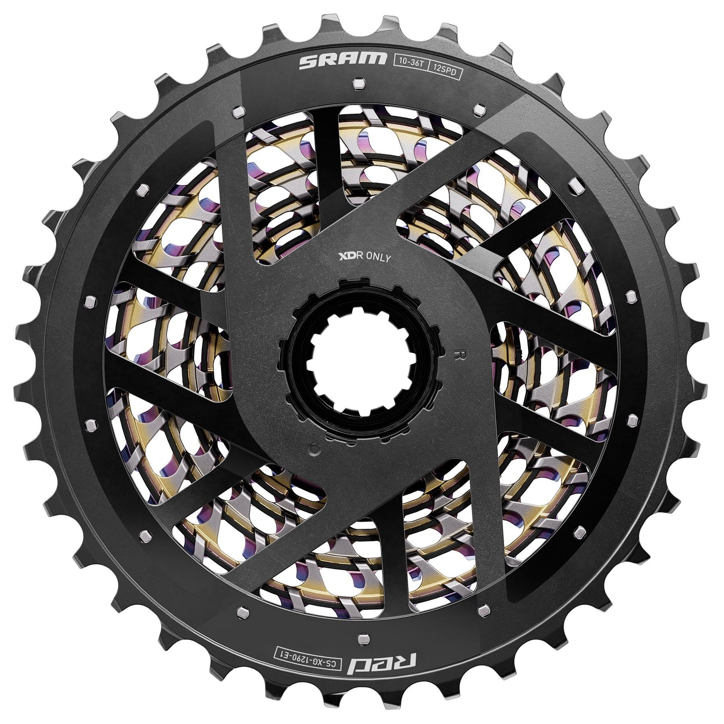 SRAM XG-1290 E1 12 Spd Cassette - Rainbow