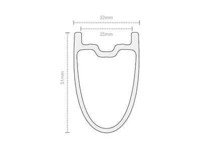 ENVE SES 4.5 700c Carbon Road Rim - Rear - Black