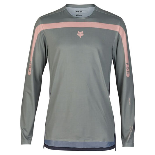 Fox Racing Flexair Long Sleeve MTB Race Jersey - Aviation - Gray Vintage