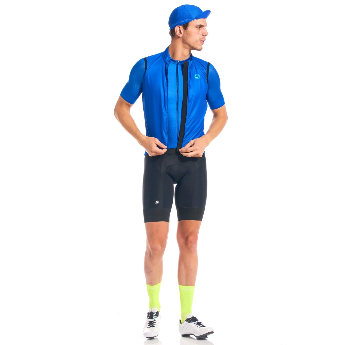 Giordana Wind Vest with Rear Pocket - Neon Blue
