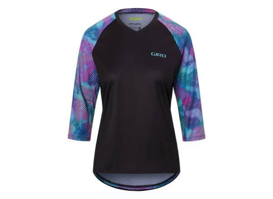 Giro Roust 3/4 Sleeve MTB Jersey - Womens - Black Chromadot Black Chromadot X-Small 