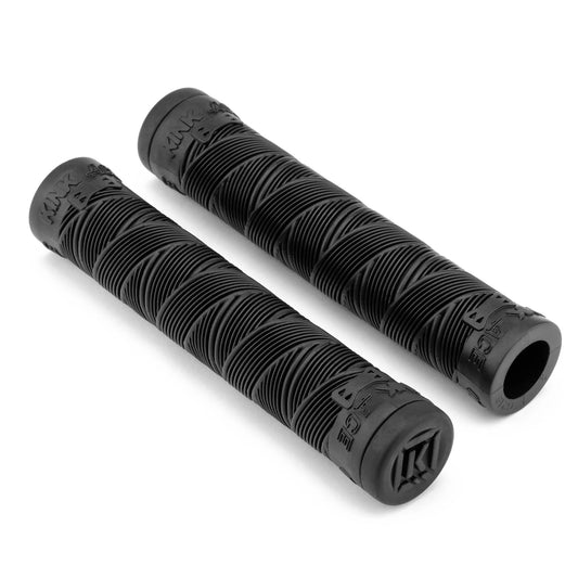 Kink BMX Ace Flangless Grips with Bar Ends - Black