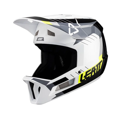 Leatt MTB Gravity 2.0 Full Face Helmet - White-Black - 2024