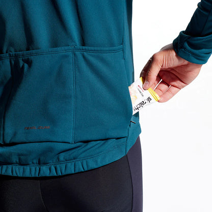 Pearl Izumi Attack Thermal Long Sleeve Road Jersey - Dark Spruce-Sunfire