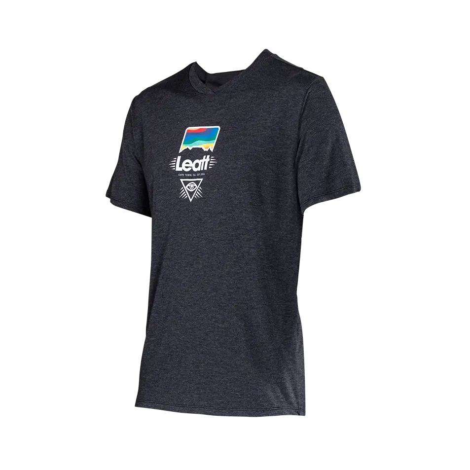 Leatt Gravity 1.0 Short Sleeve MTB Jersey - Black - 2024