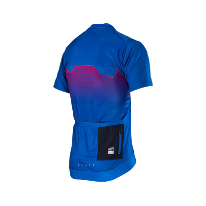 Leatt Trail 3.0 Short Sleeve MTB Jersey - Blue - 2024