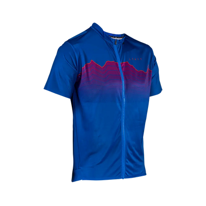 Leatt Trail 3.0 Short Sleeve MTB Jersey - Blue - 2024