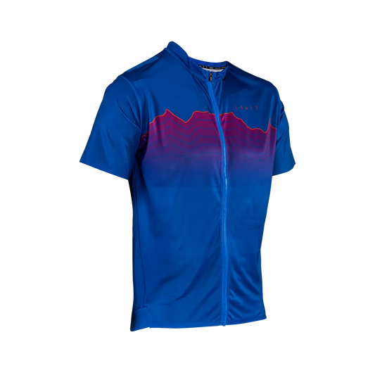 Leatt Trail 3.0 Short Sleeve MTB Jersey - Blue - 2024
