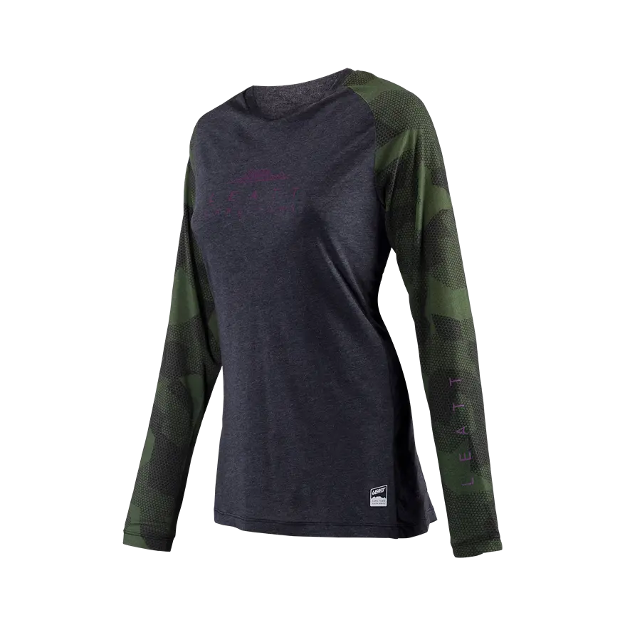 Leatt AllMtn 3.0 Long Sleeve MTB Jersey - Womens - Spinach - 2024