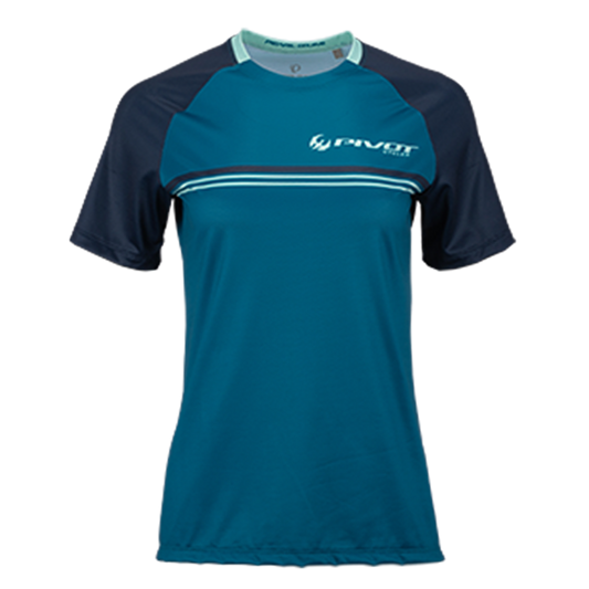 Pivot Peahi Short Sleeve MTB Jersey - Womens - Blue Blue Small 