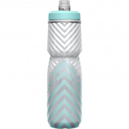 Camelbak Podium Chill Outdoor Water Bottle - 24oz - Gray-Teal Stripe