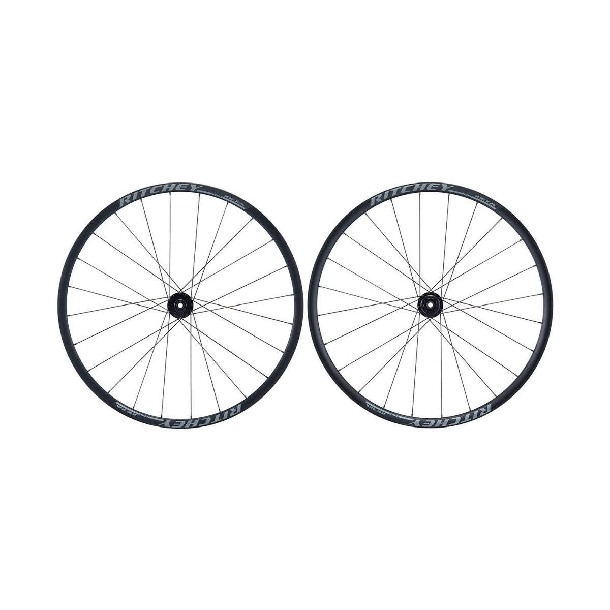 Ritchey Zeta Comp 700c Disc Road Wheelset - Black Black 12x100mm TA - Shimano/SRAM 