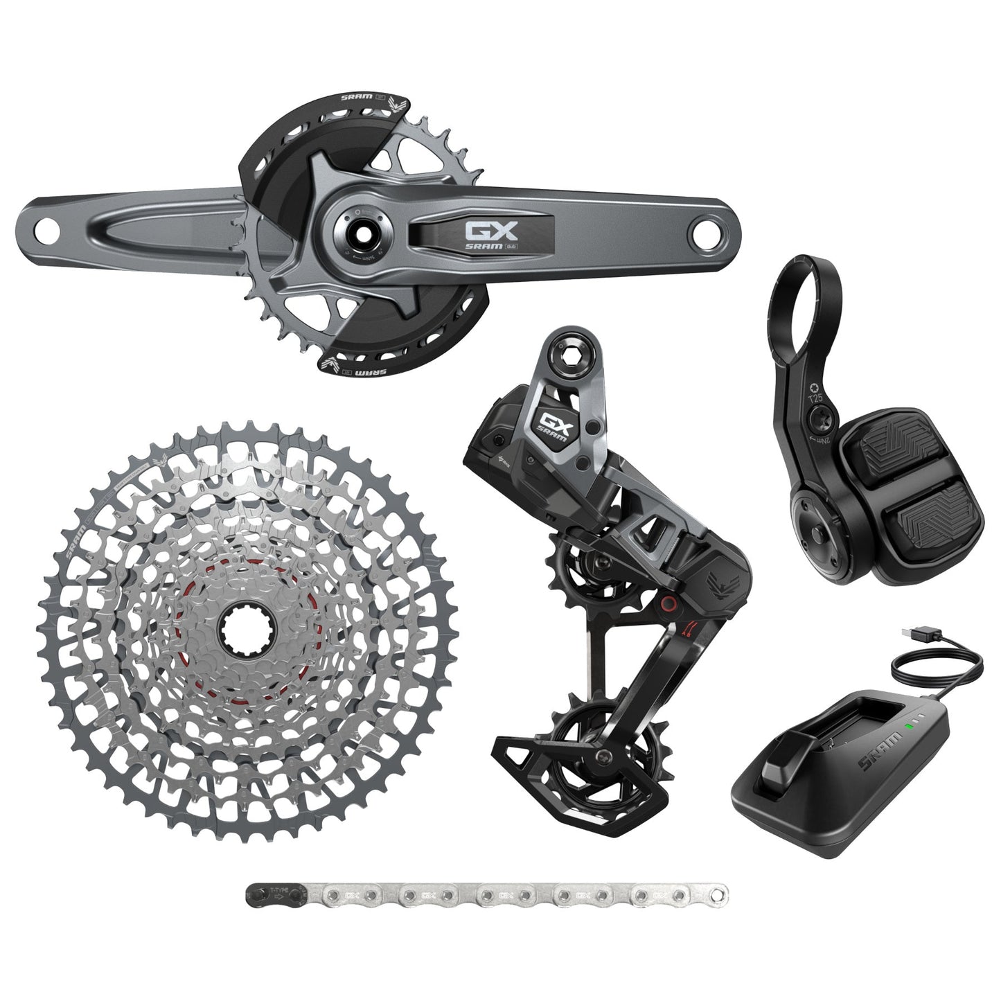 SRAM GX Eagle T-Type AXS 12 Spd MTB Groupset Dark Polar – Planet