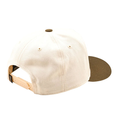 Troy Lee Designs Stamp Curved Snapback Hat - Vintage White-Olive