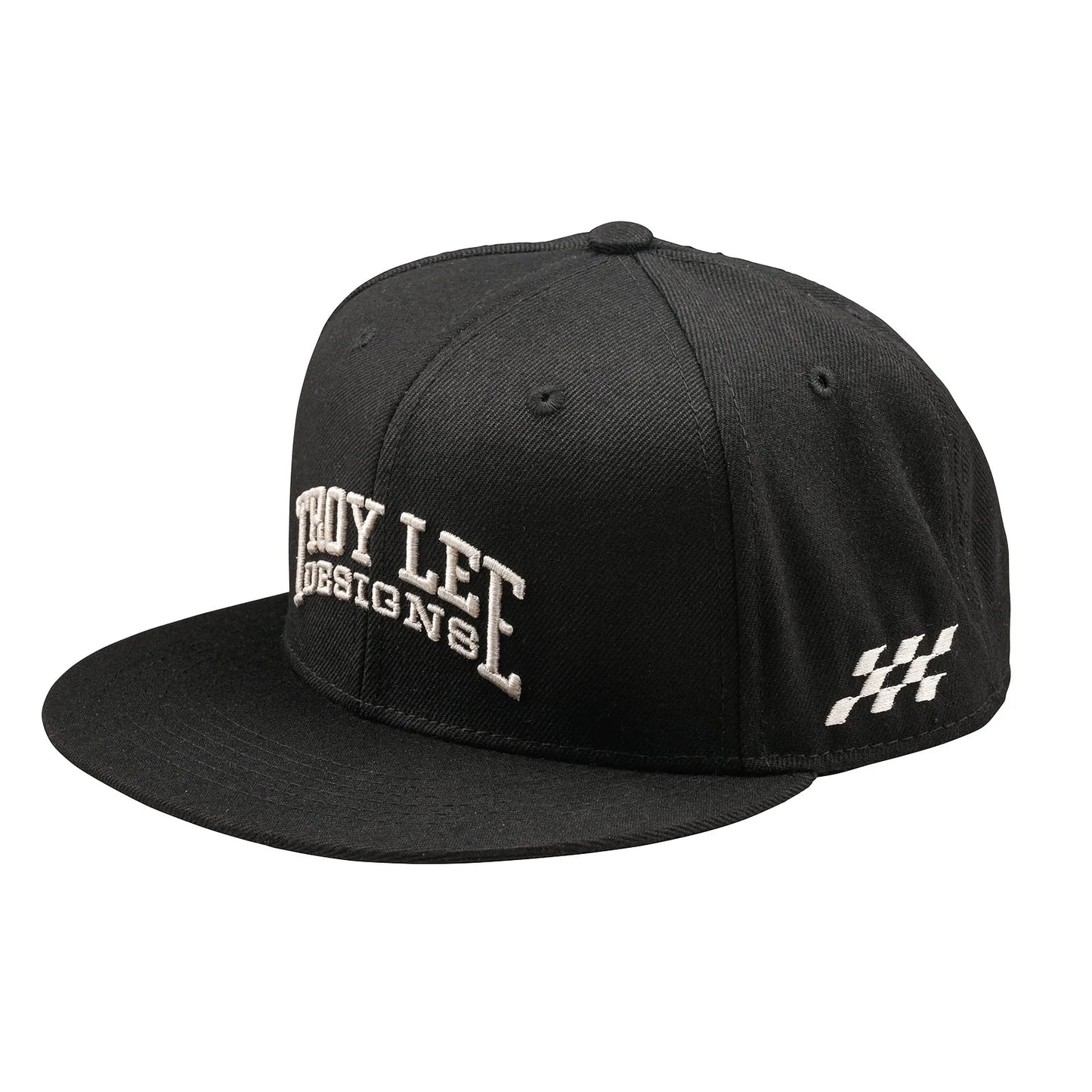 Troy Lee Designs Scholar Flat Bill Snapback Hat - Black