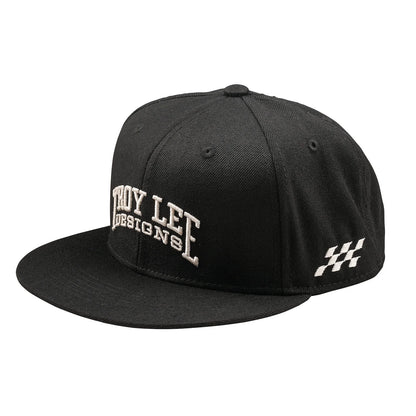 Troy Lee Designs Scholar Flat Bill Snapback Hat - Black