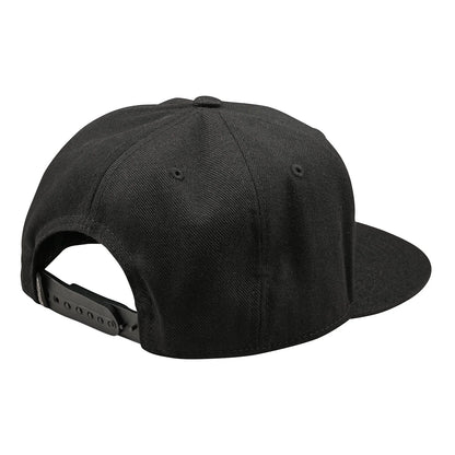 Troy Lee Designs Signature Flat Bill Snapback Hat - Black-Black