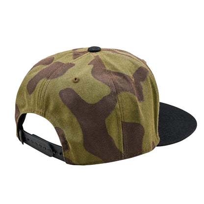 Troy Lee Designs Signature Flat Bill Snapback Hat - Olive Camo