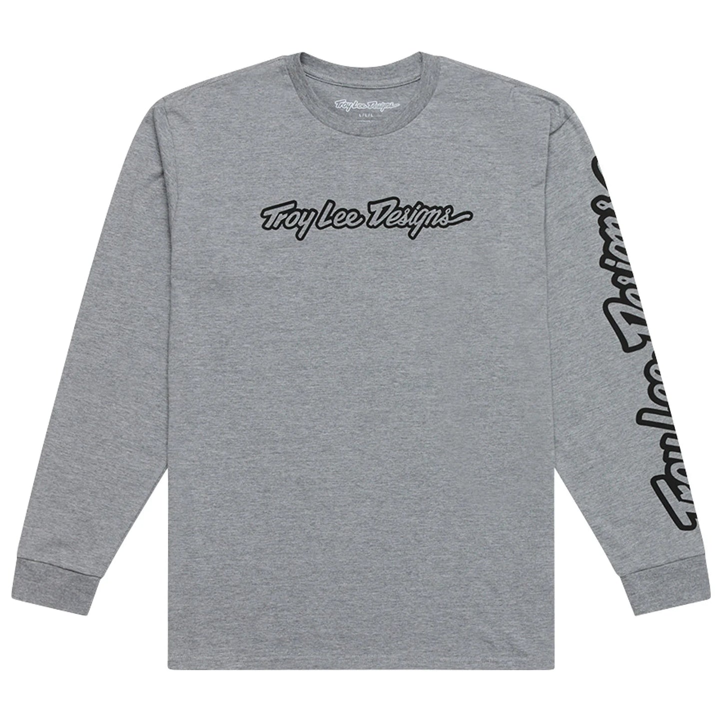 Troy Lee Designs Signature Long Sleeve Tee - Gray Heather