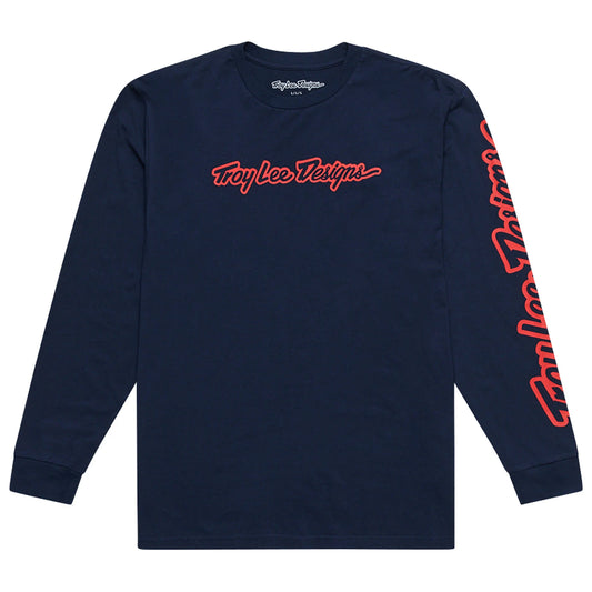 Troy Lee Designs Signature Long Sleeve Tee - Navy