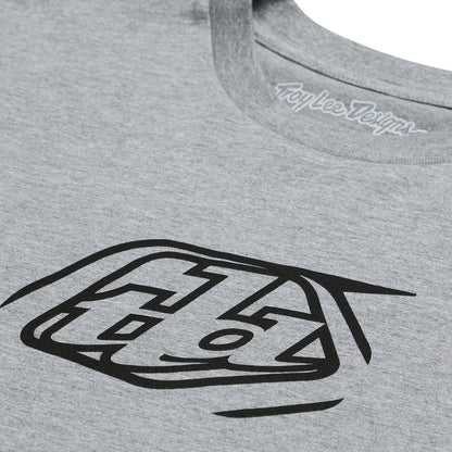 Troy Lee Designs Badge Short Sleeve Tee - Gray Heather