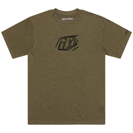 Troy Lee Designs Badge Short Sleeve Tee - Olive Heather