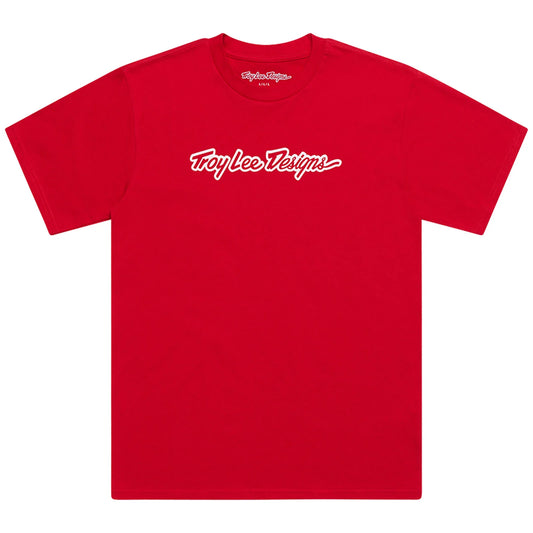 Troy Lee Designs Signature Short Sleeve Tee - Team Red