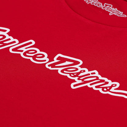 Troy Lee Designs Signature Short Sleeve Tee - Team Red