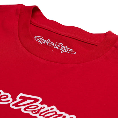 Troy Lee Designs Signature Short Sleeve Tee - Team Red