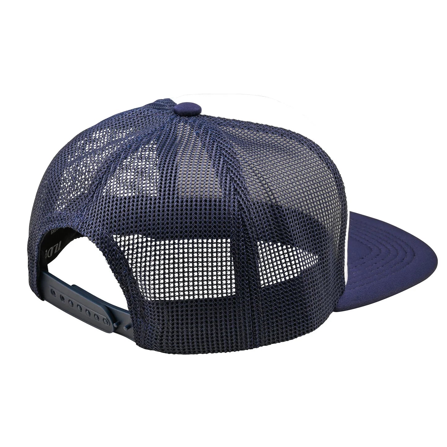 Troy Lee Designs Stamp Trucker Snapback Hat - Vintage White-Navy