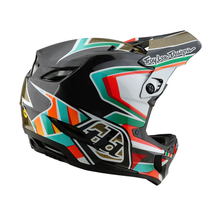 Troy Lee Designs D4 Carbon Full Face Helmet - Frames - Black-Gold