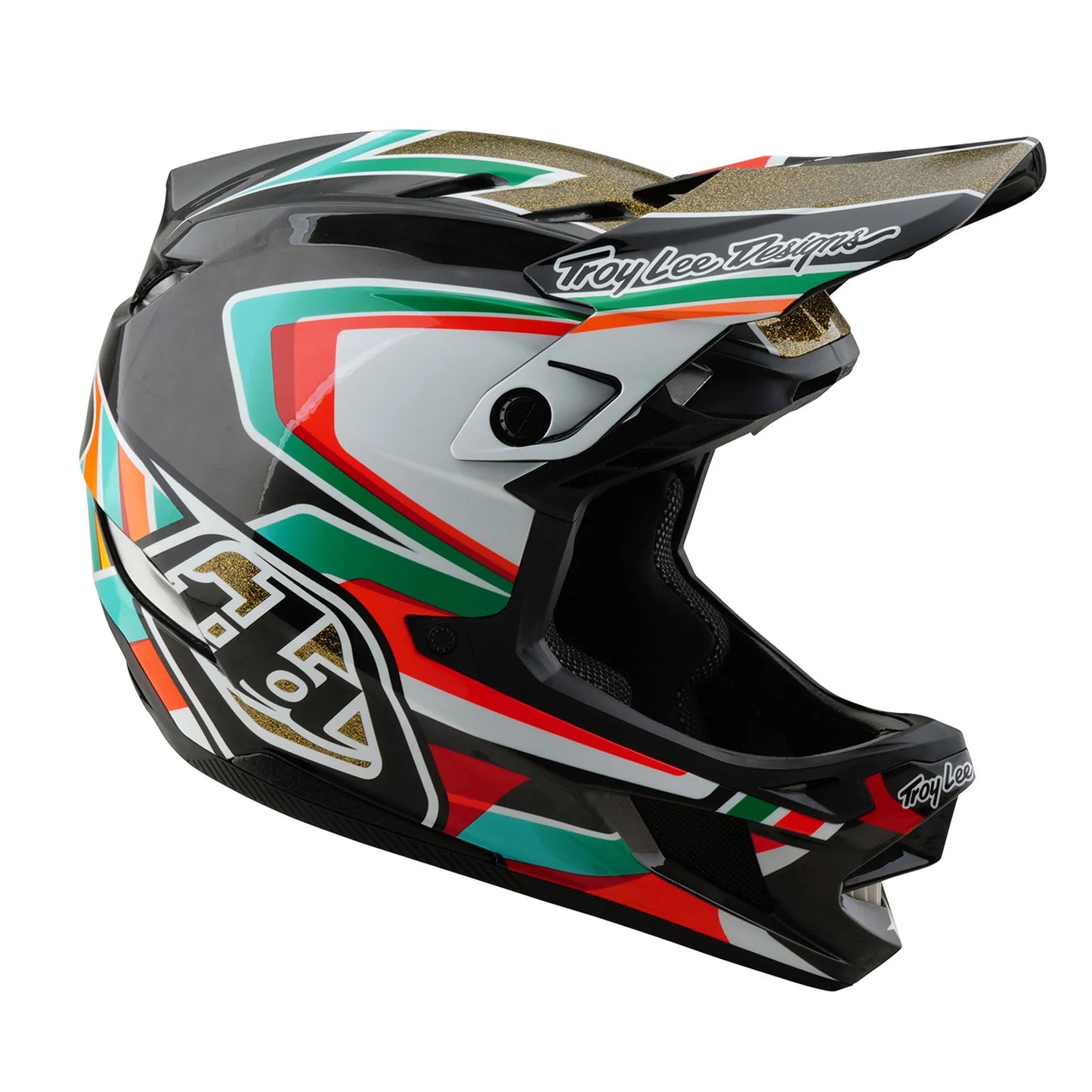 Troy Lee Designs D4 Carbon Full Face Helmet - Frames - Black-Gold