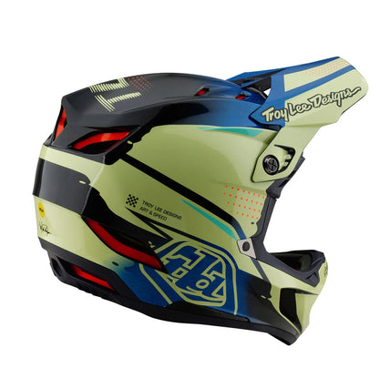 Troy Lee Designs D4 Composite Full Face Helmet - Drip - Glo Yellow