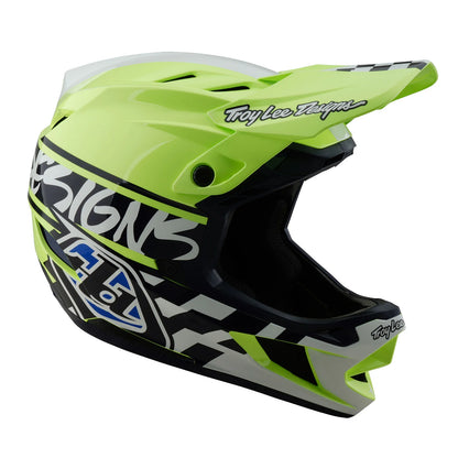Troy Lee Designs D4 Polyacrylite Full Face Helmet - Fifty-50 - Navy-Glo Yellow