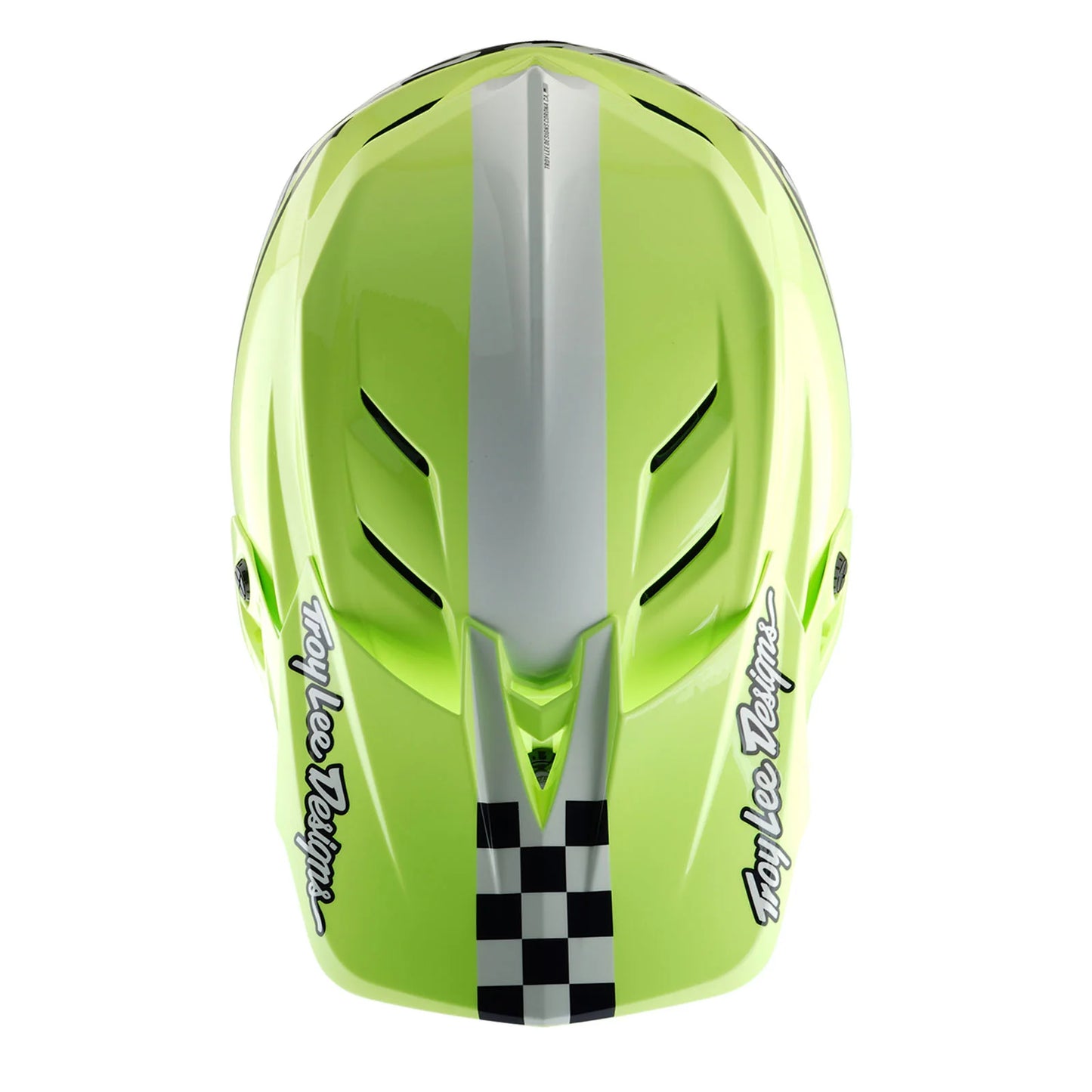 Troy Lee Designs D4 Polyacrylite Full Face Helmet - Fifty-50 - Navy-Glo Yellow