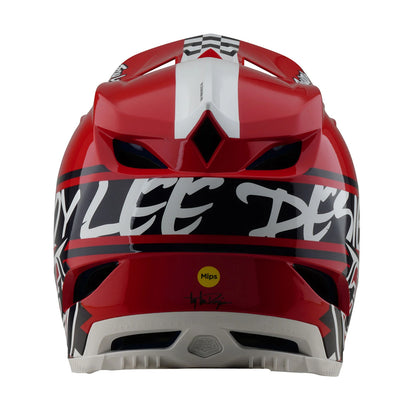 Troy Lee Designs D4 Polyacrylite Full Face Helmet - Fifty-50 - White-Red