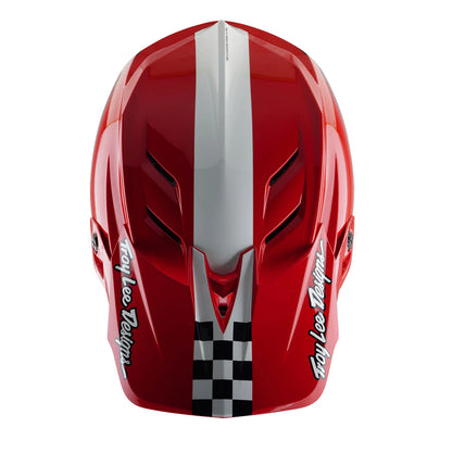 Troy Lee Designs D4 Polyacrylite Full Face Helmet - Fifty-50 - White-Red