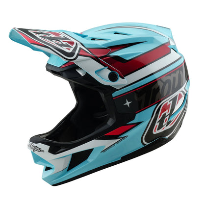 Troy Lee Designs D4 Polyacrylite Full Face Helmet - Linear - Blue