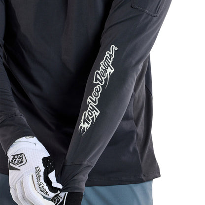 Troy Lee Designs Ruckus Long Sleeve Ride Tee - Burn Out - Carbon