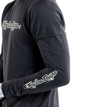 Troy Lee Designs Ruckus Long Sleeve Ride Tee - Burn Out - Carbon