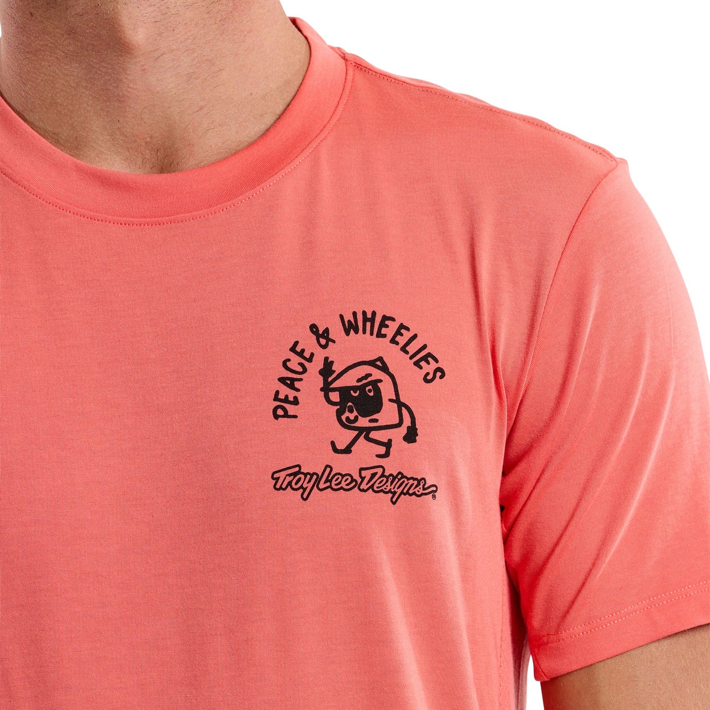 Troy Lee Designs Skyline Short Sleeve Ride Tee - P&W - Melon