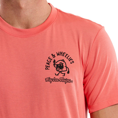 Troy Lee Designs Skyline Short Sleeve Ride Tee - P&W - Melon