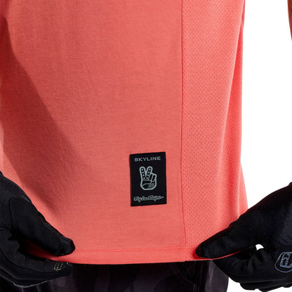 Troy Lee Designs Skyline Short Sleeve Ride Tee - P&W - Melon